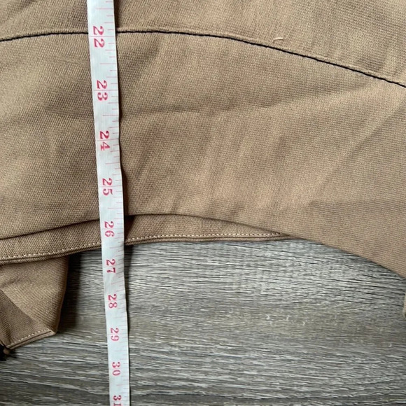 PROENZA SCHOULER White Label Plunge Rumpled Pique Top In Khaki - Picture 10 of 11